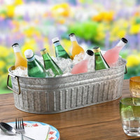 Better Homes & Gardens- Oval Galvanized Tub, 20.27" L x 11.22" W x 5.7" H EasyOptionXY LLC