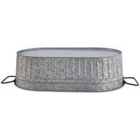 Better Homes & Gardens- Oval Galvanized Tub, 20.27" L x 11.22" W x 5.7" H EasyOptionXY LLC