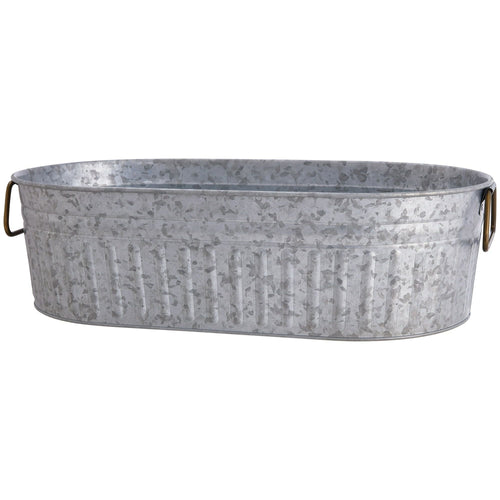Better Homes & Gardens- Oval Galvanized Tub, 20.27" L x 11.22" W x 5.7" H EasyOptionXY LLC