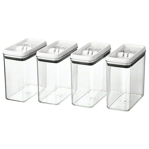 Better Homes & Gardens Canister Pack of 4 - Flip-Tite 11.5 Cup Rectangular Food Storage Container Set EasyOptionXY LLC