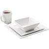 Better Homes & Gardens 16 Piece Square Porcelain Dinnerware Set, White EasyOptionXY LLC
