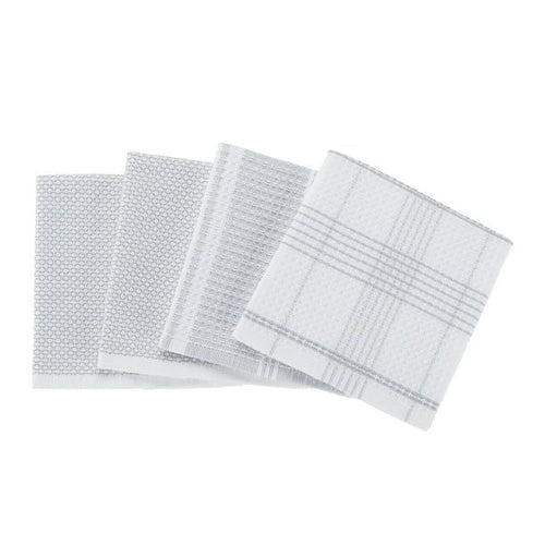 Better Homes & Gardens 4-Piece Oversized Dish Cloth Set, Soft Silver EasyOptionXY LLC