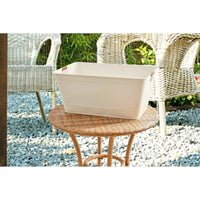 Better Homes & Gardens- White Large Rectangle Galvanized Beverage Tub, 21.96" L x 14.96" W x 10" H EasyOptionXY LLC