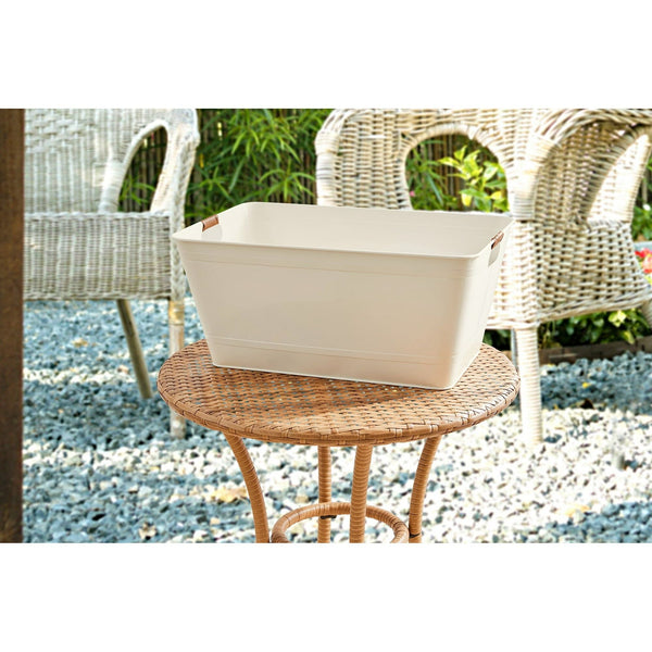 Better Homes & Gardens- White Large Rectangle Galvanized Beverage Tub, 21.96" L x 14.96" W x 10" H EasyOptionXY LLC