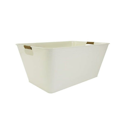 Better Homes & Gardens- White Large Rectangle Galvanized Beverage Tub, 21.96" L x 14.96" W x 10" H EasyOptionXY LLC