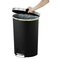 Better Homes & Gardens 14.5-gal Plastic Semi Round Kitchen Step Trash Can, Black EasyOptionXY LLC