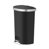 Better Homes & Gardens 14.5-gal Plastic Semi Round Kitchen Step Trash Can, Black EasyOptionXY LLC