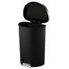 Better Homes & Gardens 14.5-gal Plastic Semi Round Kitchen Step Trash Can, Black EasyOptionXY LLC