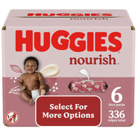 Huggies Nourish Scented Baby Wipes, 6 Pack, 336 Total Ct (Select for More Options) EasyOptionXY LLC