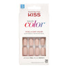 KISS Salon Color Solid Color Fake Nails, White, Short Square, 'Landslide', 31 Ct. EasyOptionXY LLC