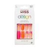 KISS Salon Design Medium Coffin Glue-On Nails, Glossy Dark Pink, 'We Go Up', 24 Ct. EasyOptionXY LLC
