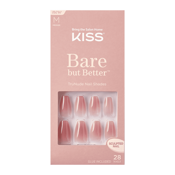 KISS Bare but Better Sculpted Nude Fake Nails, Nude Nude, 28 Count EasyOptionXY LLC