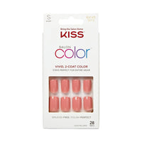 KISS Salon Color Short Square Fake Nails, Glossy Solid Pink, 'Guilty', 28 Ct. EasyOptionXY LLC