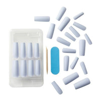 KISS Gel Fantasy Sculpted x-Long Square Glue-On Nails, Glossy Light Blue, 'Attitude', 28 Ct. EasyOptionXY LLC