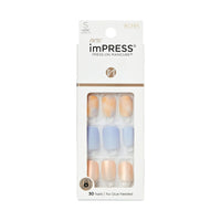 Square Gel Press-On Nails, Matte Medium Blue, 30 Pieces EasyOptionXY LLC