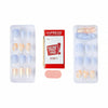 Square Gel Press-On Nails, Matte Medium Blue, 30 Pieces EasyOptionXY LLC