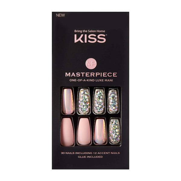 KISS USA Masterpiece One-of-a-Kind Luxe Mani - Everytime I Slay, Long, Coffin EasyOptionXY LLC