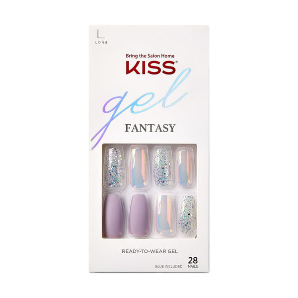 KISS Gel Fantasy Collection Fake Nails, 'Rainbow Rings', 28 Count EasyOptionXY LLC