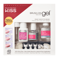 KISS Brush-On Gel Nail Kit, French & Natural Tips, 48 Count EasyOptionXY LLC