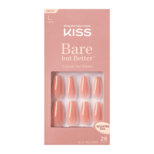 KISS Bare but Better Sculpted Nude Fake Nails, Nude Glow, 28 Count EasyOptionXY LLC