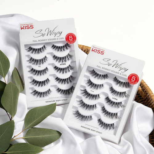 KISS USA So Wispy Lash Multipack, Black, 11, 5 Pair EasyOptionXY LLC