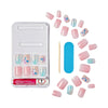 KISS Gel Fantasy Allure Ready-To-Wear Short Square Fake Nails, Pink Floral, 28 Pieces EasyOptionXY LLC