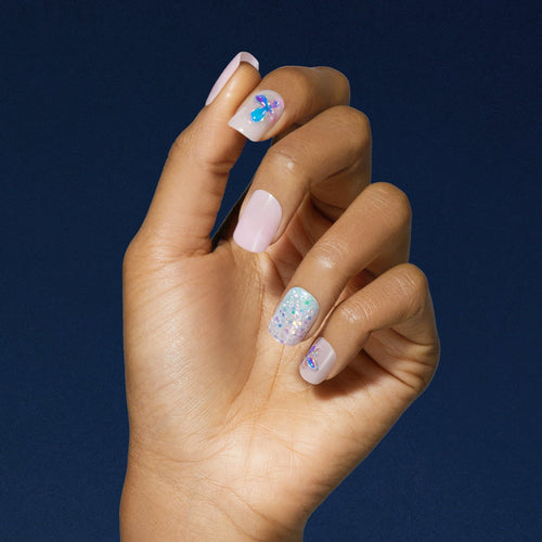 KISS Gel Fantasy Allure Ready-To-Wear Short Square Fake Nails, Pink Floral, 28 Pieces EasyOptionXY LLC