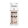 KISS imPRESS 'For the Night' Press-On Nails, Black Tip, Medium Length, Coffin Shape, 33 Ct. EasyOptionXY LLC