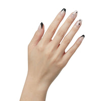 KISS imPRESS 'For the Night' Press-On Nails, Black Tip, Medium Length, Coffin Shape, 33 Ct. EasyOptionXY LLC