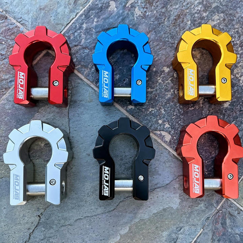 3/4'' Extreme duty Aluminum D-Shackle set (9T) (LIFETIME WARRANTY*) MOJAB OFFROAD