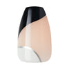 KISS imPRESS Medium Coffin Gel Press-On Nails, Glossy Black & White, 30 Pieces EasyOptionXY LLC