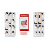 KISS imPRESS Medium Coffin Gel Press-On Nails, Glossy Black & White, 30 Pieces EasyOptionXY LLC