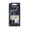 KISS Gel Fantasy Allure Ready-To-Wear Medium Coffin Fake Nails, Black & Silver, 28 Pieces EasyOptionXY LLC
