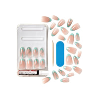 KISS Voguish Fantasy Medium Almond Glue-On Summer Nails, Green, 28 Pieces EasyOptionXY LLC