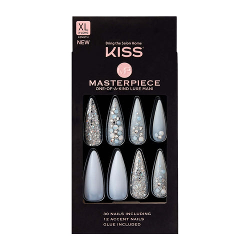 KISS Masterpiece One-of-a-Kind Luxe Mani - Tango, Extra Long, Stiletto shape EasyOptionXY LLC