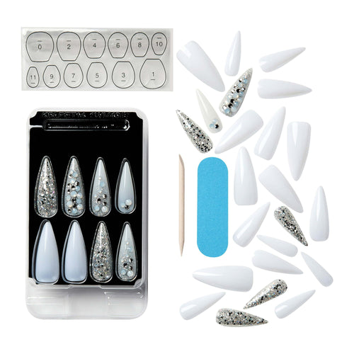 KISS Masterpiece One-of-a-Kind Luxe Mani - Tango, Extra Long, Stiletto shape EasyOptionXY LLC