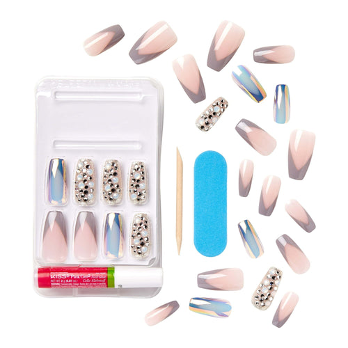 KISS Masterpiece One-of-a-Kind Luxe Nails, Love It!, Long, Coffin EasyOptionXY LLC