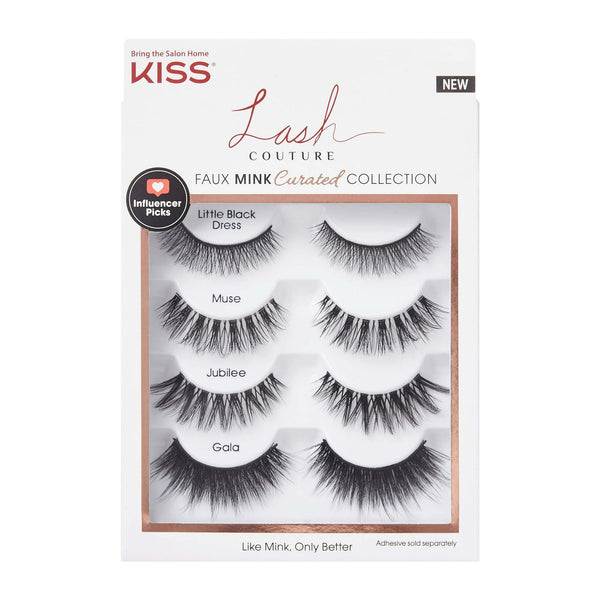 KISS USA Lash Couture Faux Mink Curated Collection, Influencer Picks, KISS False Eyelashes, Multipack EasyOptionXY LLC