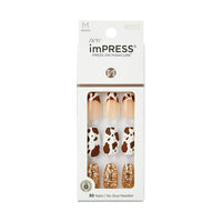 KISS imPRESS Medium Coffin Gel Press-On Nails, Matte Medium Brown , 30 Pieces EasyOptionXY LLC