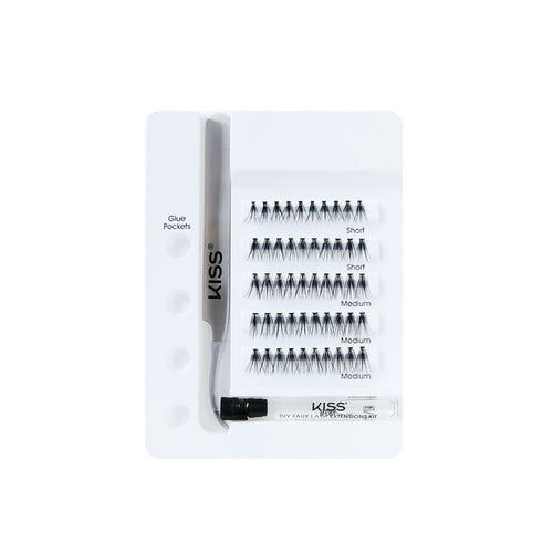 KISS Lash Couture DIY Faux Eyelash Extension Kit, 50 Cluster Eyelashes EasyOptionXY LLC