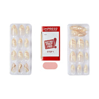 KISS imPRESS Medium Almond Press-On Nails, Neutral, 30 Pieces EasyOptionXY LLC