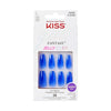KISS Gel Fantasy Long Coffin Solid Color Glue-On Jelly Nails, Royal Blue, 28 pieces EasyOptionXY LLC