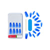 KISS Gel Fantasy Long Coffin Solid Color Glue-On Jelly Nails, Royal Blue, 28 pieces EasyOptionXY LLC