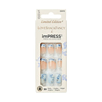 LoveShackFancy x imPRESS Limited Edition Short Square Press-On Nails, Blue, 30 Pieces EasyOptionXY LLC