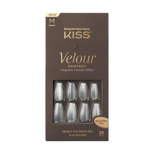 KISS Velour Fantasy Ready-To-Wear Sculpted Gel Nails, 'Celebrity', 28 Count EasyOptionXY LLC
