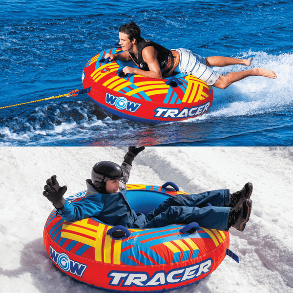 WOW Sports Tracer Snow Tube Towable for Summer & Winter Action Jupiter Gear