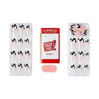 KISS imPRESS Medium Coffin Gel Press-On Nails, Glossy Dark Black, 30 Pieces EasyOptionXY LLC