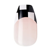 KISS imPRESS Medium Coffin Gel Press-On Nails, Glossy Dark Black, 30 Pieces EasyOptionXY LLC