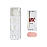 KISS imPRESS Press-On Gel Toenails, Glossy Solid White, 24 Pieces EasyOptionXY LLC