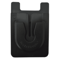 Lock-It Black: Exchangeable Phone Wallet, Velcro, Wireless Charging, Fits Standard Grips EasyOptionXY LLC